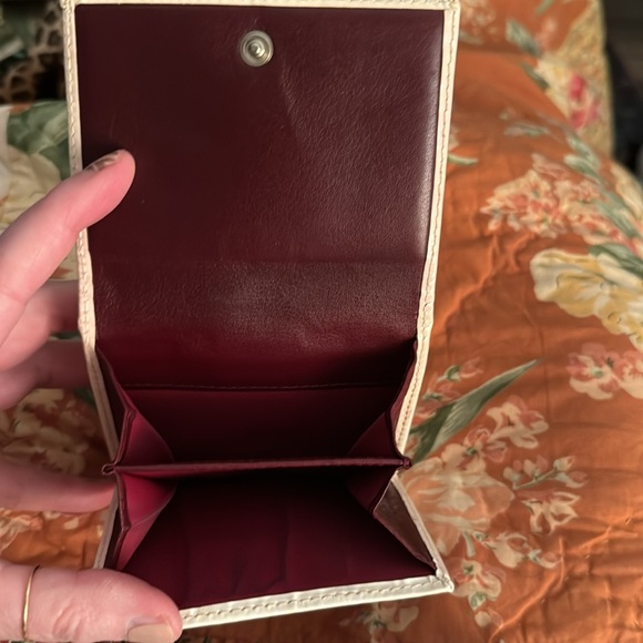 Christian Dior Small Wallet Number 2 Compact Maroon Patent Leather Vintage - Picture 4 of 11